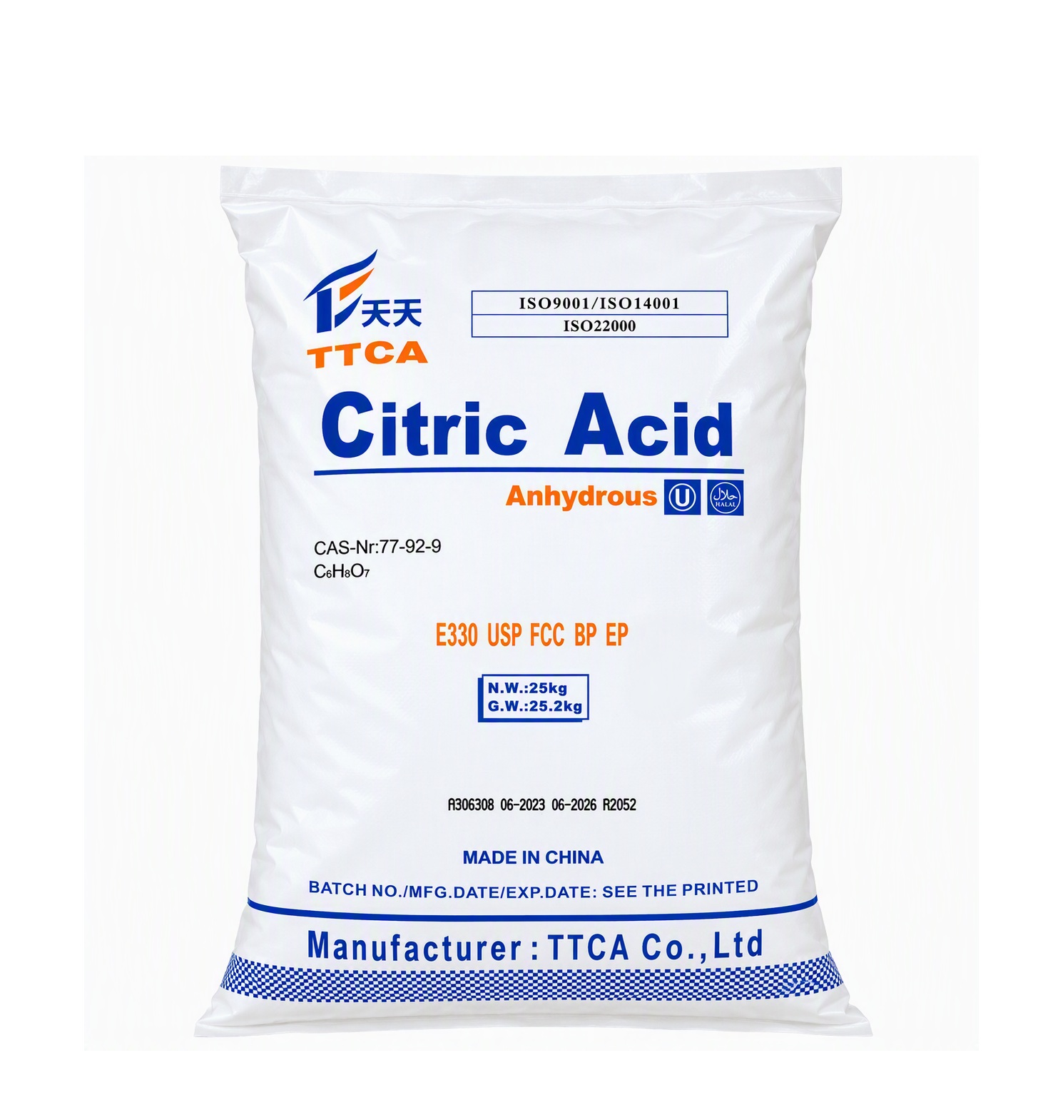 ACIDO CITRICO ANH 99.5% FG x 25Kg