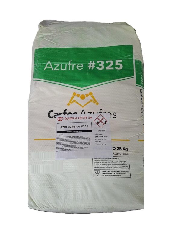 AZUFRE Polvo #325 Bolsa x 25Kg