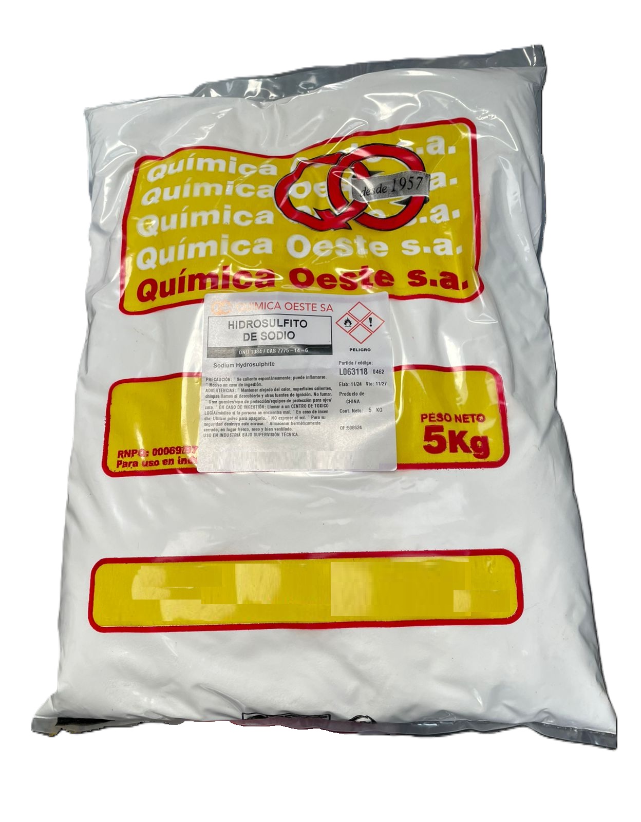 HIDROSULFITO DE SODIO x 5Kg