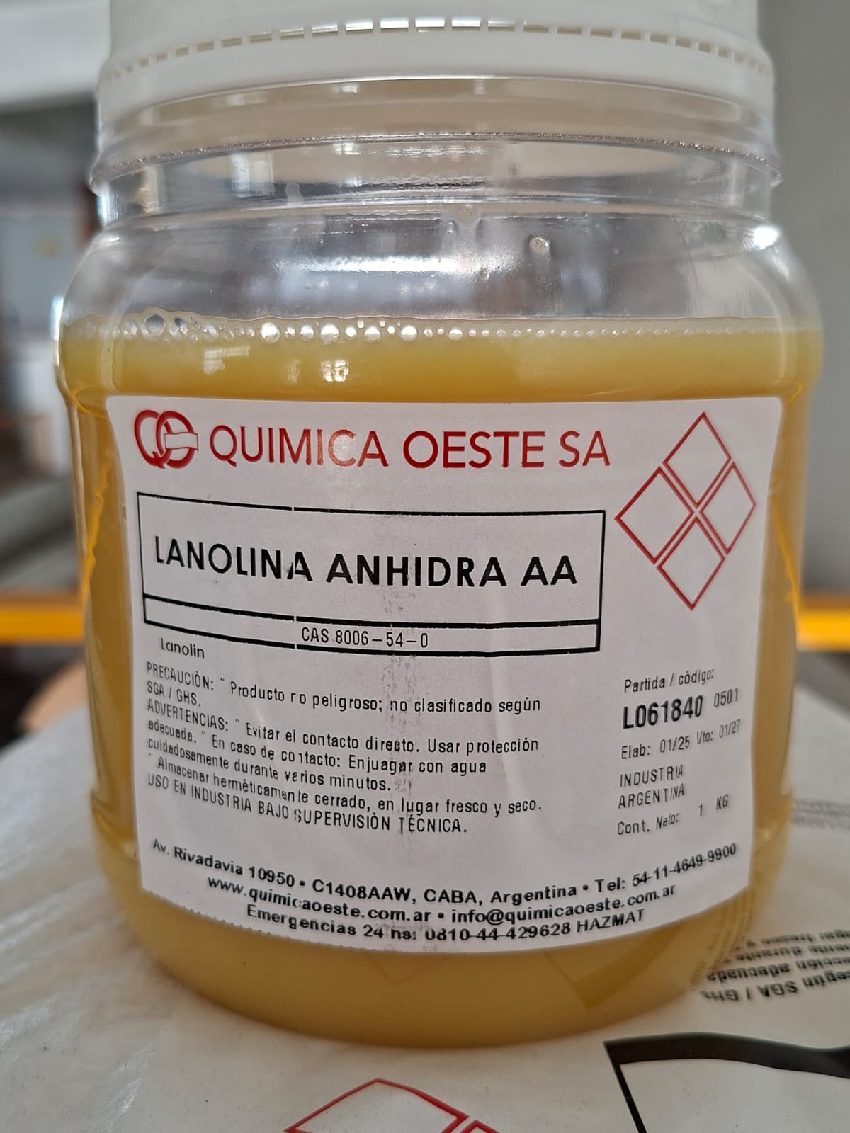 LANOLINA ANHIDRA AA potex1Kg