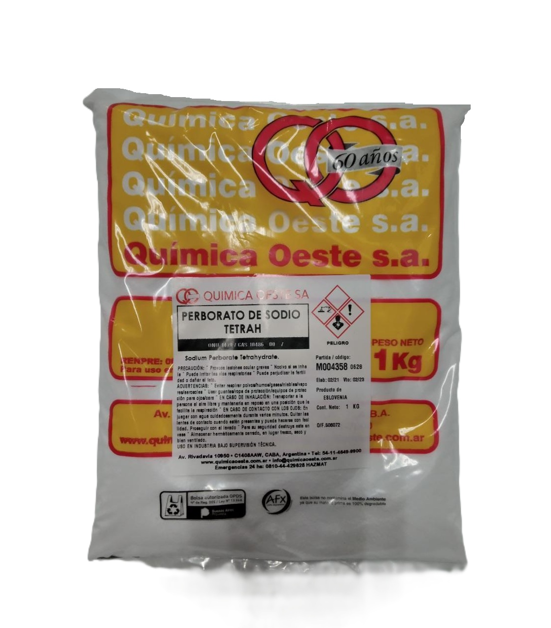 PERBORATO DE SODIO TETRAH bolsx1KG