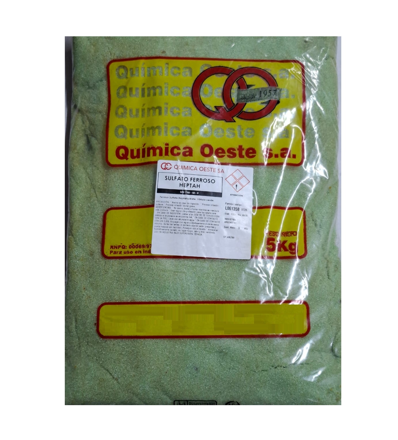 SULFATO FERROSO HEPTAH x 5KG
