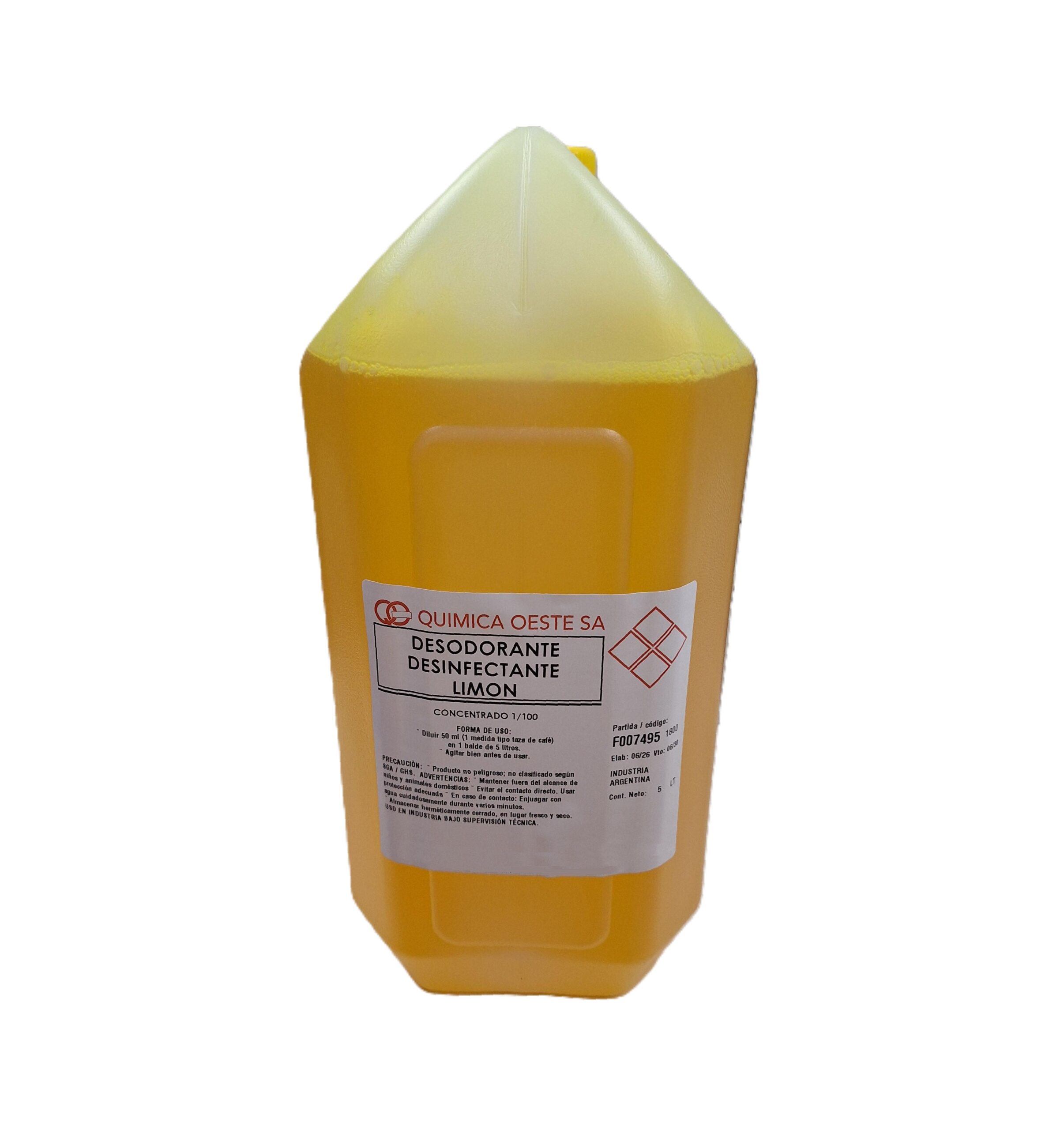 DESODORANTE DESINFECTANTE LIMON x 5 Lts