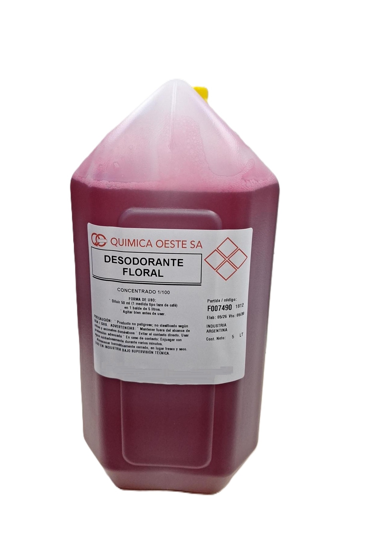 DESODORANTE FLORAL CONCENTRADO 1/100 x 5 Lt