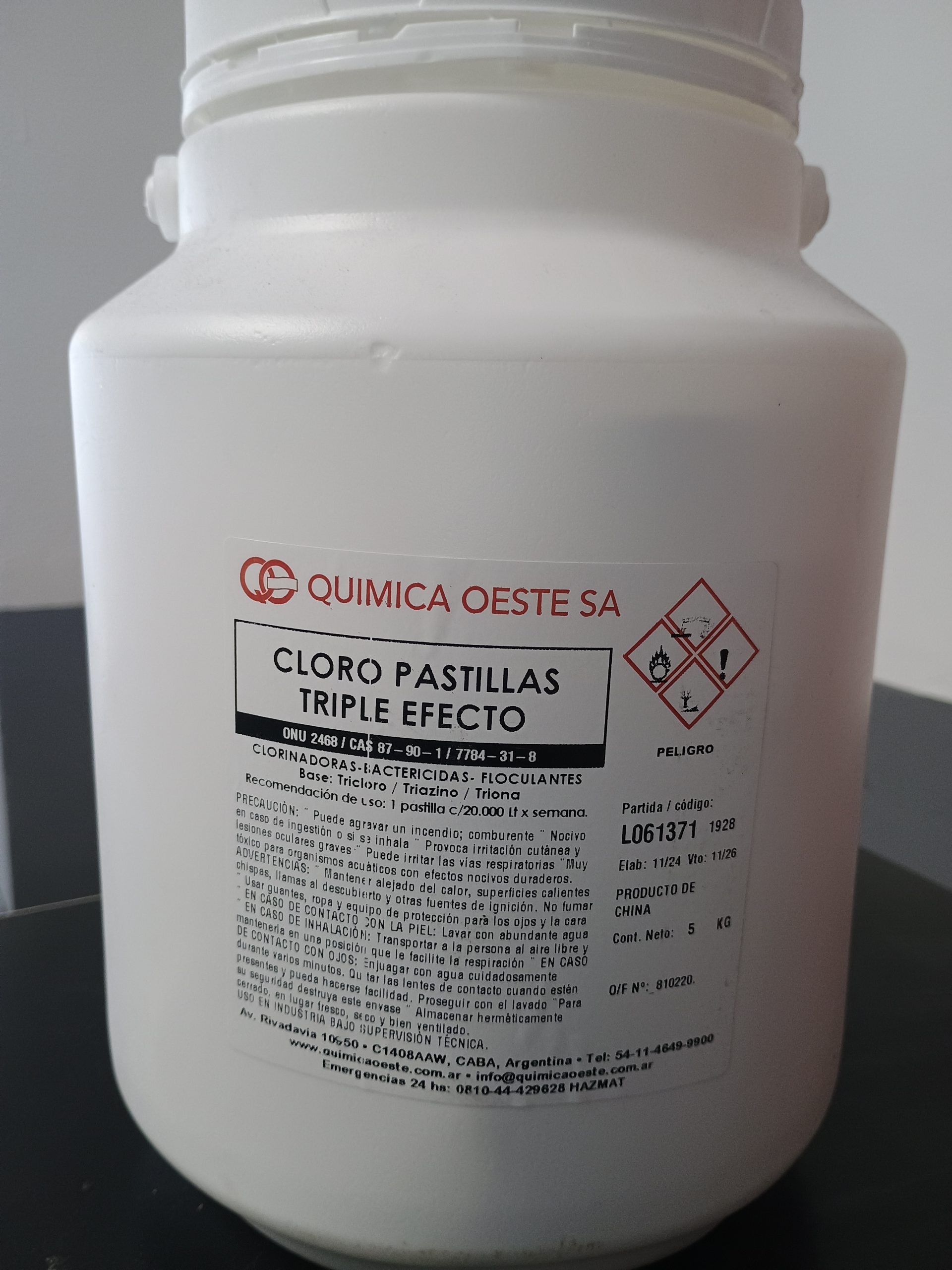 CLORO PASTILLA TRIPLE EFECTO potex5KG