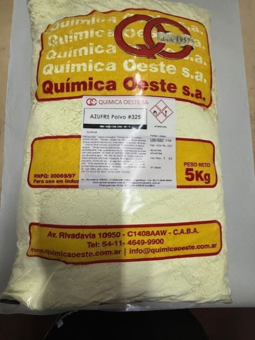 AZUFRE Polvo #325 bolsx5Kg