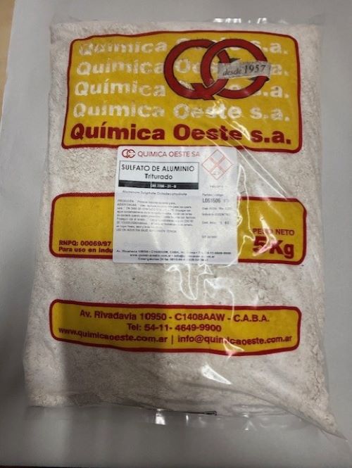 SULFATO DE ALUMINIO Triturado bolsx5Kg