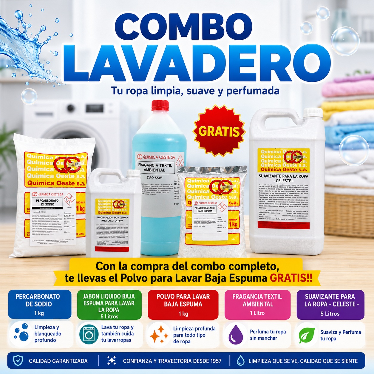Combo Lavadero Jabón Liqu + Vs Prod Jabon B/espu Sin Cargo