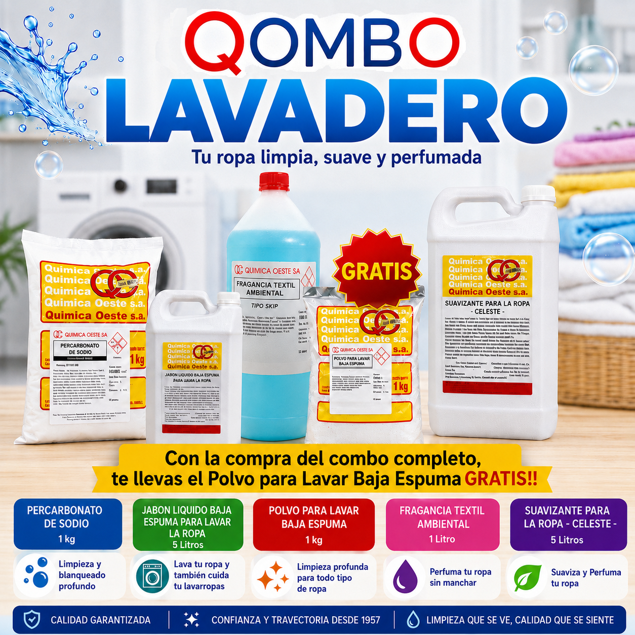 Combo Lavadero Jabón Liqu + Vs Prod Jabon B/espu Sin Cargo