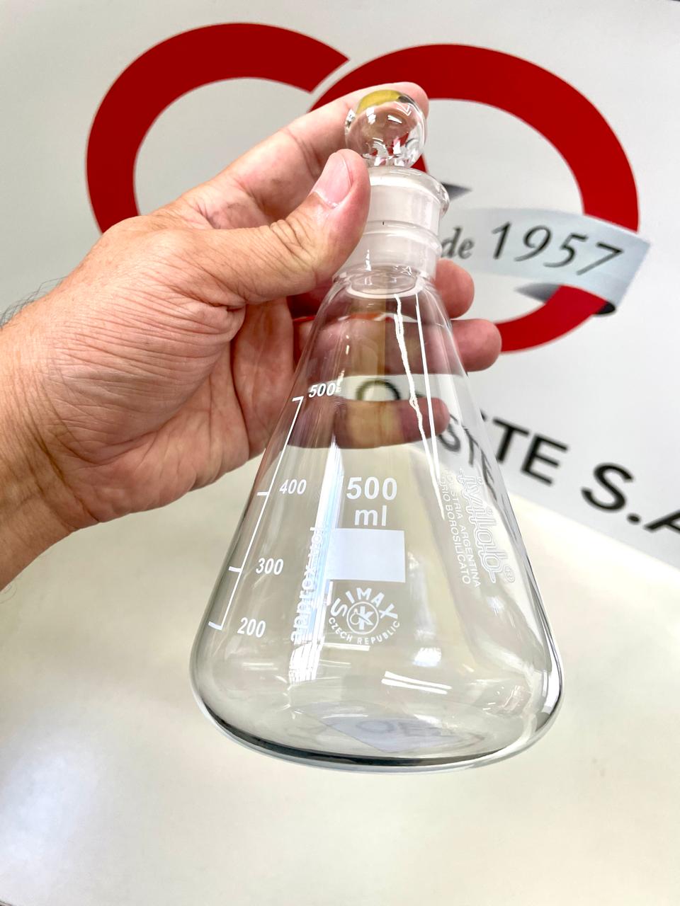 ERLENMEYER T/VIDRIO 500 ml